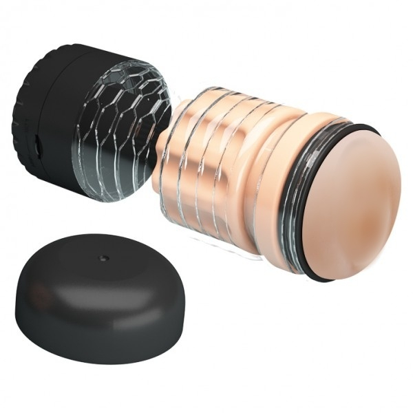 Мастурбатор с вибрацией и стимуляцией головки "Pretty Love Emily" черный тубус 